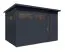 Casetta da giardino prefabbricata "Kiel" 03, incl. pavimento, antracite - spessore: 19 mm, SU: 7,70 m², tetto piano