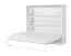 Letto a scomparsa orizzontale | con rete a doghe inclusa | Superficie di riposo 160 x 200 cm | Letto ribaltabile | Letto a muro | Letto matrimoniale | Colore: bianco / nero | 2 ripiani | Nalut 13