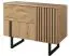 Cassettiera Slatina 11 | Rovere/nero | Parzialmente massello | 71 x 91 x 45 cm | Design moderno