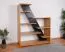 Scaffale "Lipik" 04, color rovere / nero, parzialmente massello - 150 x 120 x 36 cm (h x l x p)
