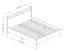 Letto matrimoniale Braianik 22 in rovere Wotan / verde, rete 160 x 200 cm, compresa rete a doghe, 92 x 171 x 207 cm, piedini spessi 36 mm, protezione bordi in ABS