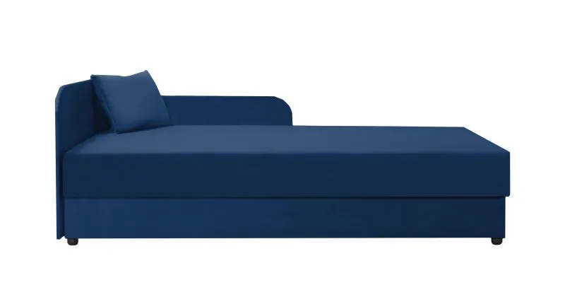 Divano letto Lobatos 73 blu scuro | Letto da giorno moderno | Contenitore | 80 x 195 cm | Testata sinistra | Nucleo a molle Bonell