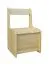 Sedia con contenitore in pino massello naturale Junco 258 | Design moderno | 32 x 63 x 34 cm | Seduta comoda | Finitura di qualità