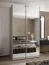 Armadio ad ante scorrevoli "Tampa", color cashmere, 2 ante scorrevoli, 6 scomparti, 2 barre appendiabiti, 2 specchi, Sistema "Soft-Close", 245,5 x 130 x 64 cm