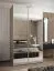 Armadio ad ante scorrevoli "Tampa", color cashmere, 2 ante scorrevoli, 6 scomparti, 2 barre appendiabiti, 2 specchi, Sistema "Soft-Close", 245,5 x 140 x 64 cm