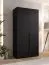Armadio "Rida" 01, nero, maniglie: nero, 1 scomparto, 1 barra appendiabiti, bordi in ABS, Sistema "Soft-Close", 100 x 52 x 202 cm