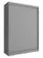 Armadio moderno Bickleigh 03 grigio | 200 x 130 x 62 cm | 5 vani | 2 ante scorrevoli