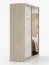 Armadio scorrevole Gorski 30 | Bianco lucido & rovere Sonoma | Specchio frontale | 2 ante, 6 scomparti | 218 x 203 x 61 cm