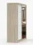 Armadio scorrevole Bucegi 19 | Bianco e rovere Sonoma | Specchio | 2 ante | 6 scomparti | 200 x 150 x 61 cm