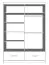 Armadio scorrevole Lusatian 07 | Bianco/Nero | Specchio | 2 ante, 6 scomparti, 2 cassetti | 218 x 150 x 61 cm