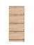 Scarpiera "Gradide" 03 | Rovere Sonoma | 8 scomparti | 4 ante a battente | Maniglie grigio | 155,5 x 67 x 28 cm