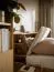 Letto una piazza e mezza "Olimar" 23, color rovere/beige, incl. rete a doghe sollevabile, testiera imbottita, 4 ripiani aperti, contenitore dietro lo schienale, 120 x 200 cm