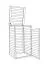Copri bidone dei rifiuti singolo Cubo, legno duro - misure: 84 x 75 x 135 cm (l x p x h)
