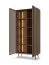 Vetrinetta "Hassine" 01, color rovere Dunin, gambe: metallo, 10 scomparti, illuminazione a LED, funzione "push-to-open", Sistema "Soft-Close", 94 x 40 x 196 cm