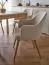 Sedia da pranzo Vejigas 01 | Beige e rovere | Gambe in faggio massiccio | Seduta imbottita melange | 54 x 58 x 85 cm