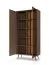 Vetrinetta "Hassine" 01, color rovere Dunin, gambe: metallo, 10 scomparti, illuminazione a LED, funzione "push-to-open", Sistema "Soft-Close", 94 x 40 x 196 cm