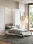 Letto a parete Ersigen 06 bianco | 140 x 200 cm | Maniglie dorate | Meccanismo a molla | Salvaspazio