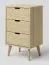 Cassettiera in pino massiccio naturale | Aurornis 28 | 84 x 50 x 40 cm | Design moderno e resistente