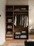 Armadio completo - Set E "Aarwangen", color rovere Puccini, 6 scomparti, 2 cassetti, 2 cesti portabiancheria, 154 x 55 x 234 cm