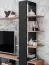 Pensile sospeso Kinn 02 | Rovere Wotan e Nero lucido | 152 x 190 x 35 cm | Anta a ribalta