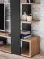Pensile sospeso Kinn 02 | Rovere Wotan e Nero lucido | 152 x 190 x 35 cm | Anta a ribalta