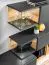 Pensile moderno Bjordal 39 | Antracite e rovere Wotan | 150 x 240 x 40 cm | Illuminazione LED