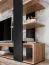 Pensile sospeso Kinn 02 | Rovere Wotan e Nero lucido | 152 x 190 x 35 cm | Anta a ribalta