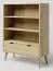 Libreria in pino massiccio naturale Aurornis 25 | 125 x 96 x 40 cm | Design moderno | Ampio spazio