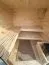 Casa della sauna Sauna da giardino Sauna da esterno Pedirka con 3 lettini da sauna, abete naturale, 196 x 196 cm, 2 poggiatesta, lampada con paralume in legno, tronchi