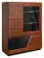 Set completo per soggiorno - Set A Medulin, 10 pezzi, parzialmente in legno massello, colore: noce / nero