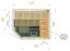 Sauna prefabbricata "Tirari" 68 mm, con 1 finestra e tetto con bordino - misure esterne (l x p x h): 244 x 194 x 199 cm