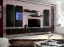 Pensile Hompland 60 nero con illuminazione LED blu | 170 x 320 x 40 cm | Design moderno