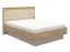 Letto matrimoniale "Irigo" 04 | Testiera imbottita | Rovere Artisan/cashmere | 160 x 200 cm
