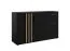 Cassettiera Elefsina 02 nero e rovere Artisan | 1 cassetto | 3 scomparti | 3 ante | 73 x 120 x 35 cm
