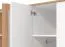 Armadio guardaroba Brus 01 | Rovere Artisan e bianco | 1 anta specchio | 6 scomparti | 203,5 x 157,5 x 53 cm