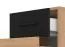 Comodino Brus 19 | Rovere Artisan e nero | 2 cassetti | Maniglie nere | 42 x 42 x 33 cm