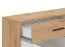 Madia "Brus" 04 | Rovere Artisan/Bianco | 3 ante, 1 cassetto, 4 scomparti | 80,5 x 119 x 33 cm