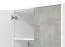 Armadio Brus 10 | Bianco e effetto cemento | 6 scomparti | 1 anta a specchio | 203,5 x 119 x 53 cm