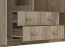 Armadio battente grigio rovere | 2 ante specchio | 2 cassetti | 11 scomparti | 205 x 160 x 52 cm