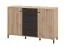 Madia "Kladovo", color rovere Artisan/nero, 2 ante a battenti, 4 scomparti, 4 cassetti, bordi in ABS, 138 x 40 x 90 cm