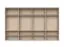 Armadio ad ante battenti "Neiafu" 84, color cashmere, 8 ante, 4 barre appendiabiti, illuminazione a LED, Sistema "Soft-Close", 226 x 322 x 60 cm