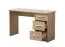Scrivania Powar 01 | Rovere Sonoma | 3 cassetti | Maniglie grigie | 74,5 x 121 x 50 cm