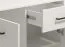 Cassettiera Sabas 05 bianca | 2 ante, 1 cassetto, 4 scomparti | Maniglie e gambe nere | 90 x 93 x 40 cm