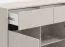 Cassettiera "Lapovo" 07, color cashmere, gambe nere, 2 ante a battente, 2 cassetti, 4 scomparti, bordi in ABS, 106 x 40 x 90 cm