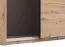 Armadio ad ante scorrevoli "Petrovac" 08, color rovere Artisan, 1 anta a specchio, 2 ripiani, 2 barre appendiabiti, bordi in ABS, 220 x 61 x 217,5 cm