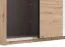 Armadio ad ante scorrevoli "Petrovac" 05, color rovere Artisan, 1 anta a specchio, 2 scomparti, 2 barre appendiabiti, bordi in ABS, 195 x 61 x 217,5 cm