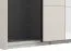 Armadio ad ante scorrevoli "Petrovac", color cashmere, 2 ripiani, 2 barre appendiabiti, 1 anta a specchio, bordi in ABS, 145,5 x 60 x 217,5 cm