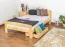 Letto una piazza e mezza "A6", pino massiccio, naturale, incl. rete a doghe - 120 x 200 cm