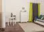Cassettiera in pino massello laccato bianco Junco 140 | 5 cassetti capienti | 123 x 80 x 42 cm | Design moderno e robusto