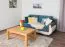 Tavolino Wooden Nature 121 | Faggio massello naturale | 45 x 105 x 65 cm | Design moderno